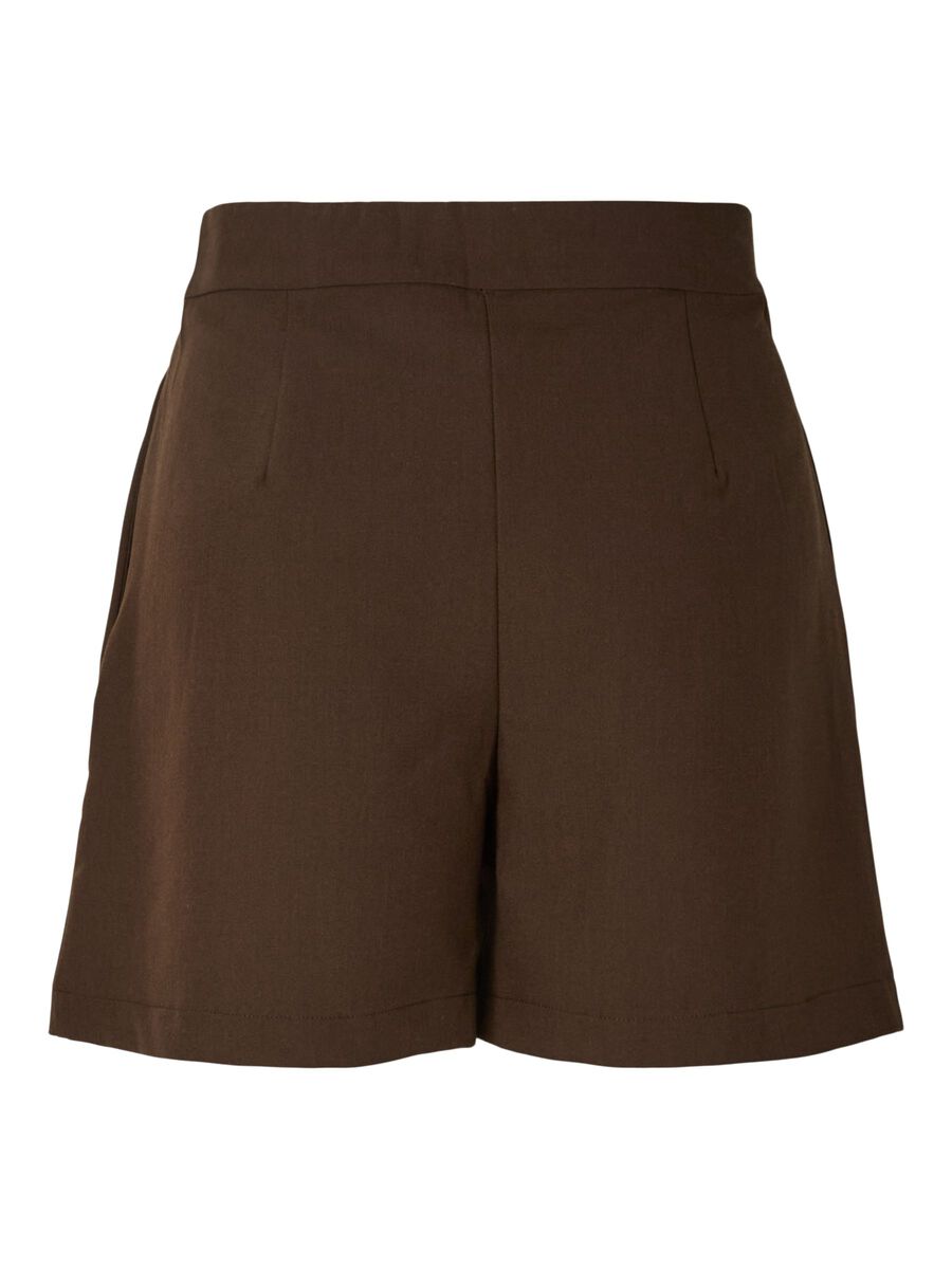 Carousel image - PCBOSELLA HW PLEATED SHORTS, Hot Fudge | 7