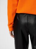 Pieces FAUX LEATHER TAPERED CROPPED TROUSERS, Black, highres - 17099585_Black_007.jpg