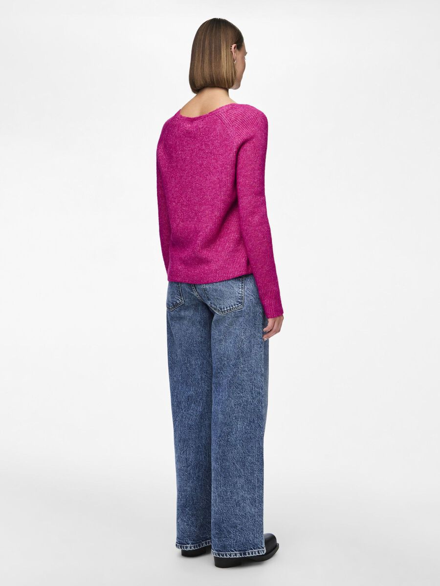Pieces PCELLEN  KNITTED PULLOVER, Festival Fuchsia, highres - 17114251_FestivalFuchsia_004.jpg