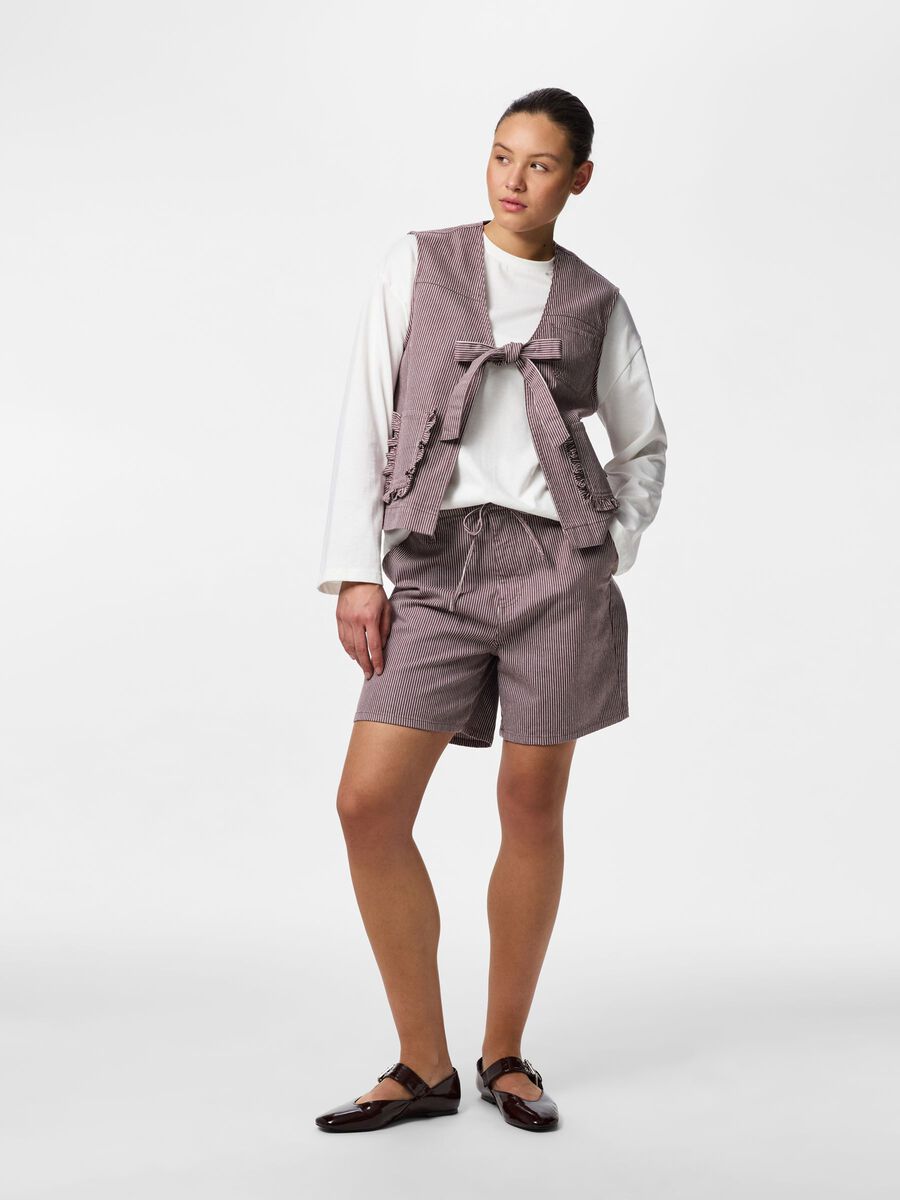 Carousel image - PCBILLO MW TIE  DENIM SHORTS, Sparrow | 7