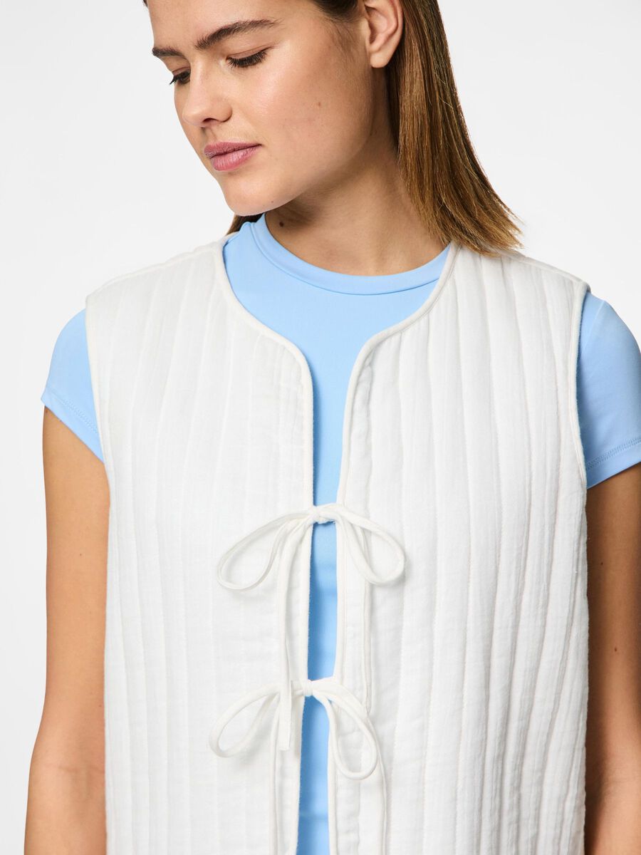 Carousel image - PCMASTINA COTTON VEST, Cloud Dancer | 4