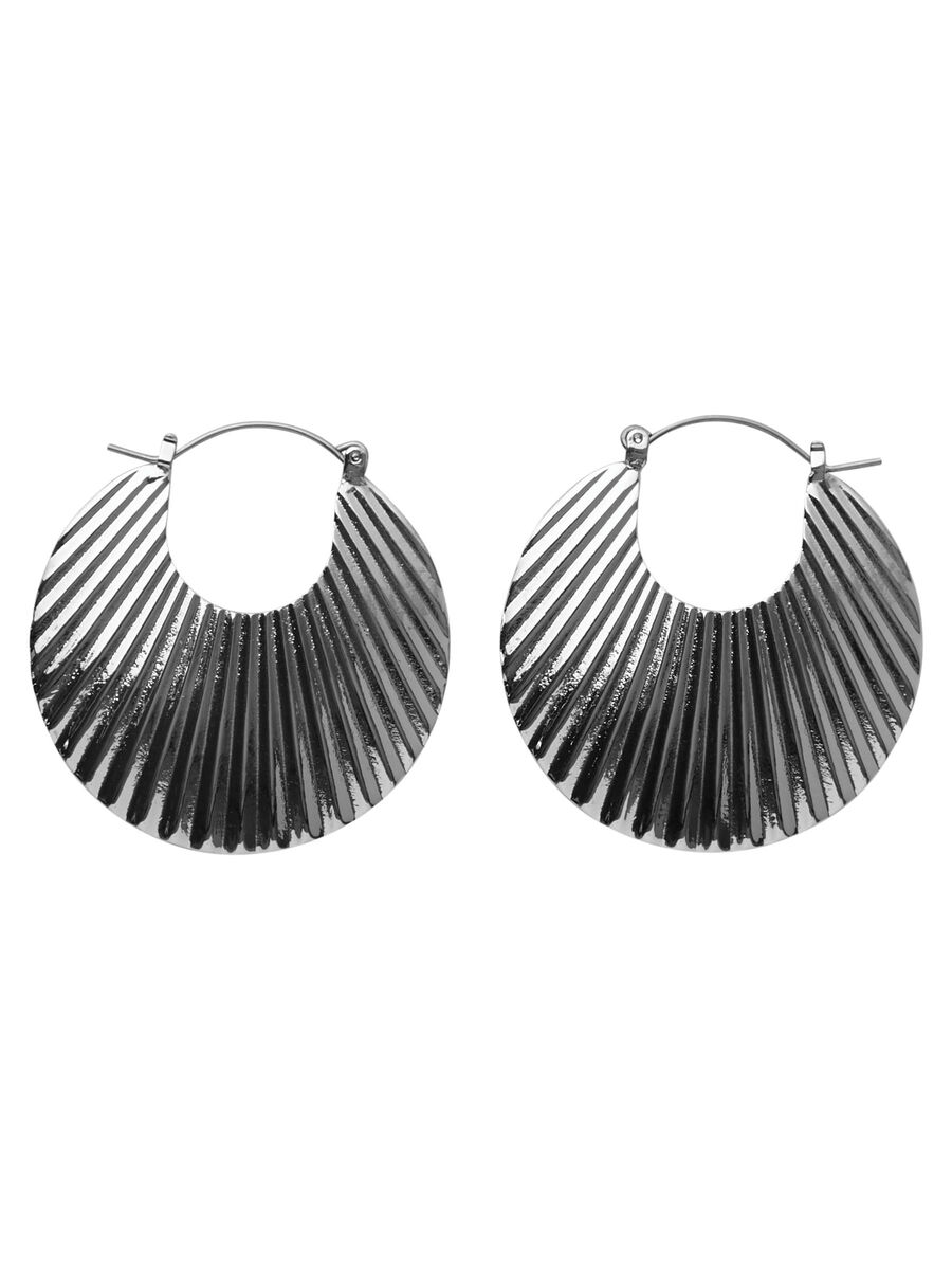 Pieces SEASHELL DESIGN EARRINGS, Silver Colour, highres - 17097683_SilverColour_001.jpg