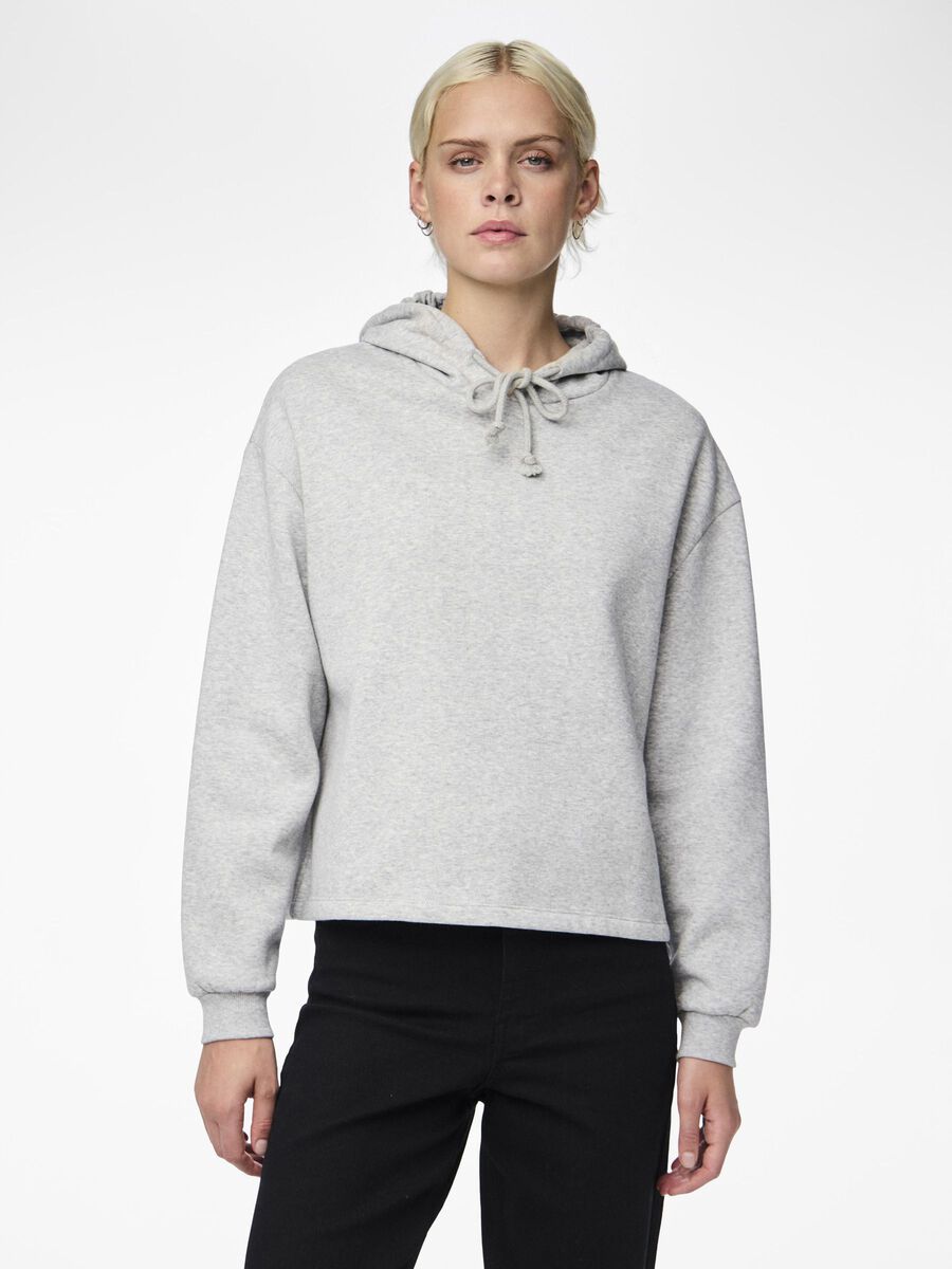 Pieces PCCHILLI HOODIE, Light Grey Melange, highres - 17113437_LightGreyMelange_003.jpg