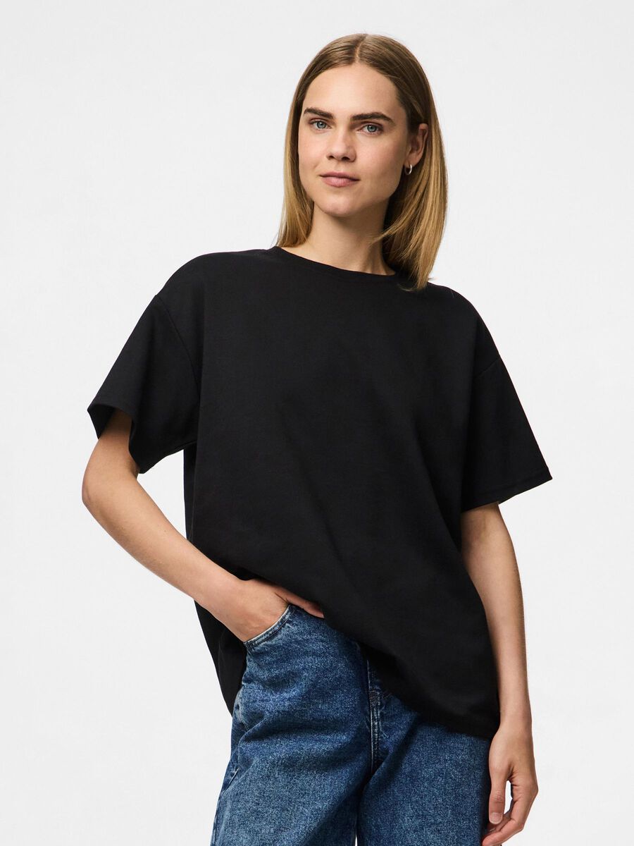 Pieces PCSKYLAR OVERSIZED T-SHIRT, Black, highres - 17146654_Black_003.jpg