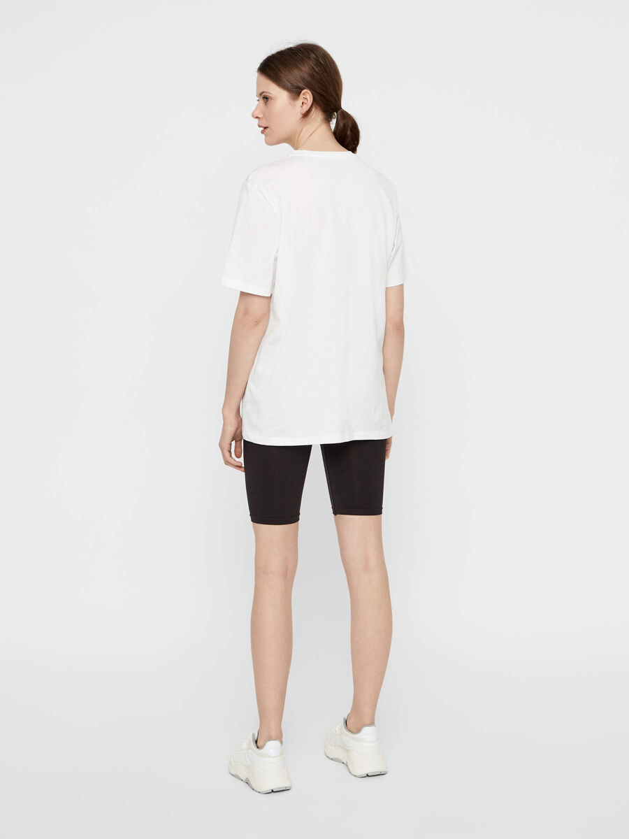 Pieces COTON ET MODAL MÉLANGÉ IMPRIMÉ T-SHIRT, Bright White, highres - 17100601_BrightWhite_724018_004.jpg