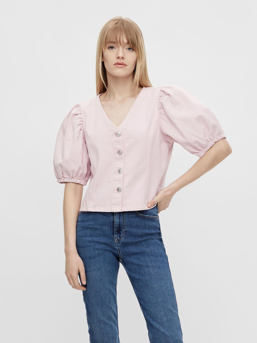 Pieces DENIM TOP, Winsome Orchid, highres - 17111440_WinsomeOrchid_003.jpg