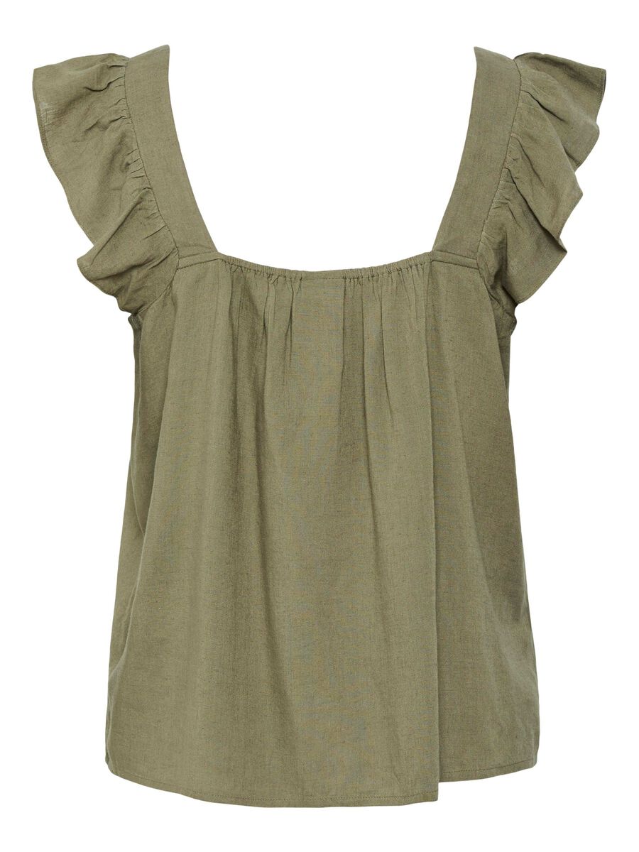 Pieces PCPIA SLEEVELESS TOP, Deep Lichen Green, highres - 17154740_DeepLichenGreen_002.jpg