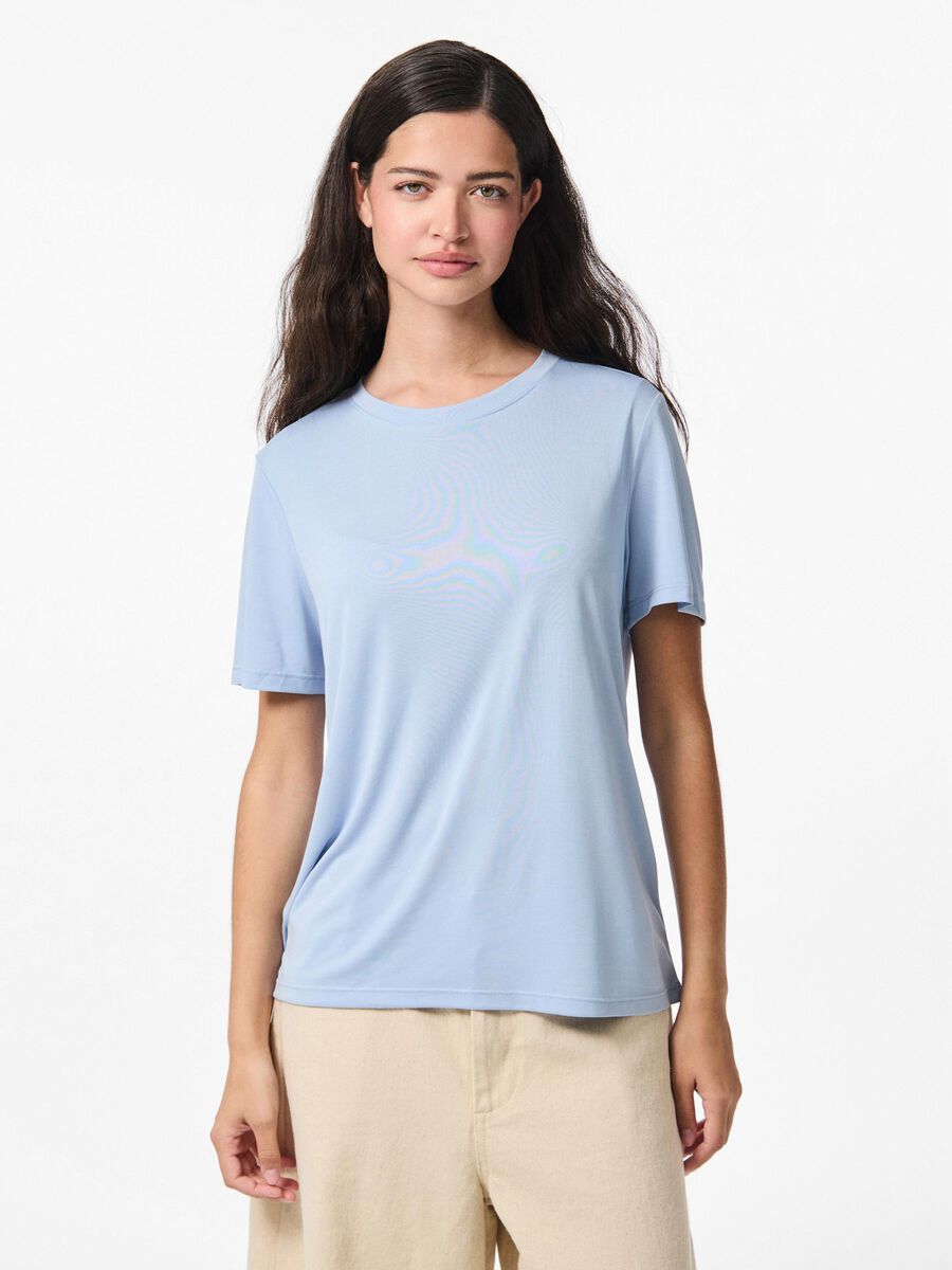 Pieces PCANORA T-SHIRT, Cashmere Blue, highres - 17148789_CashmereBlue_003.jpg