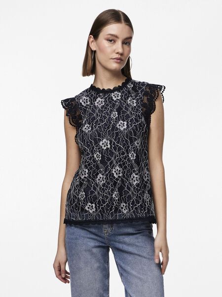 Pieces PCOLLINE SLEEVELESS TOP, Navy Blazer, highres - 17151035_NavyBlazer_1127980_003.jpg