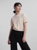 Pieces STRIPED COTTON O-NECK T-SHIRT, Bright White, highres - 17093747_BrightWhite_825873_003.jpg