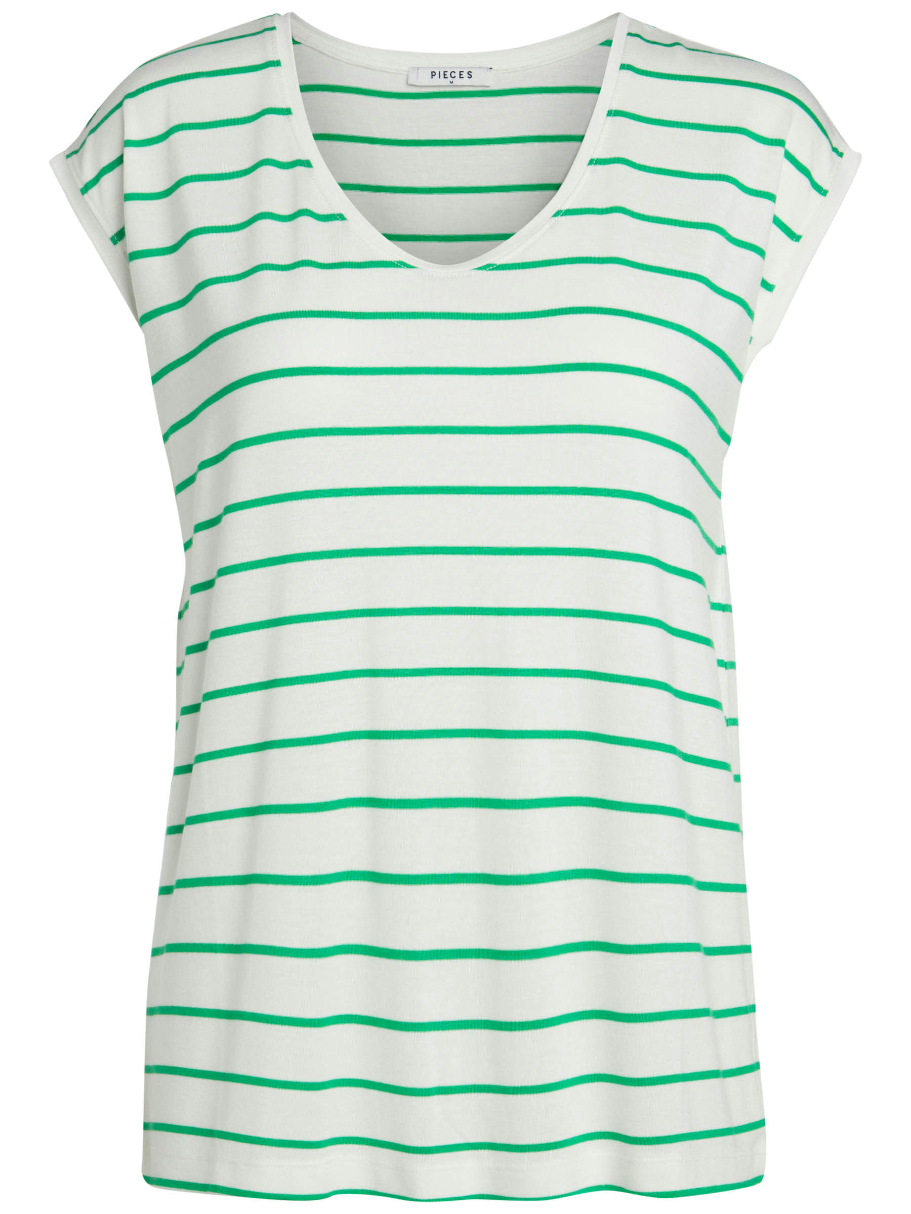 Groen wit shop gestreept shirt