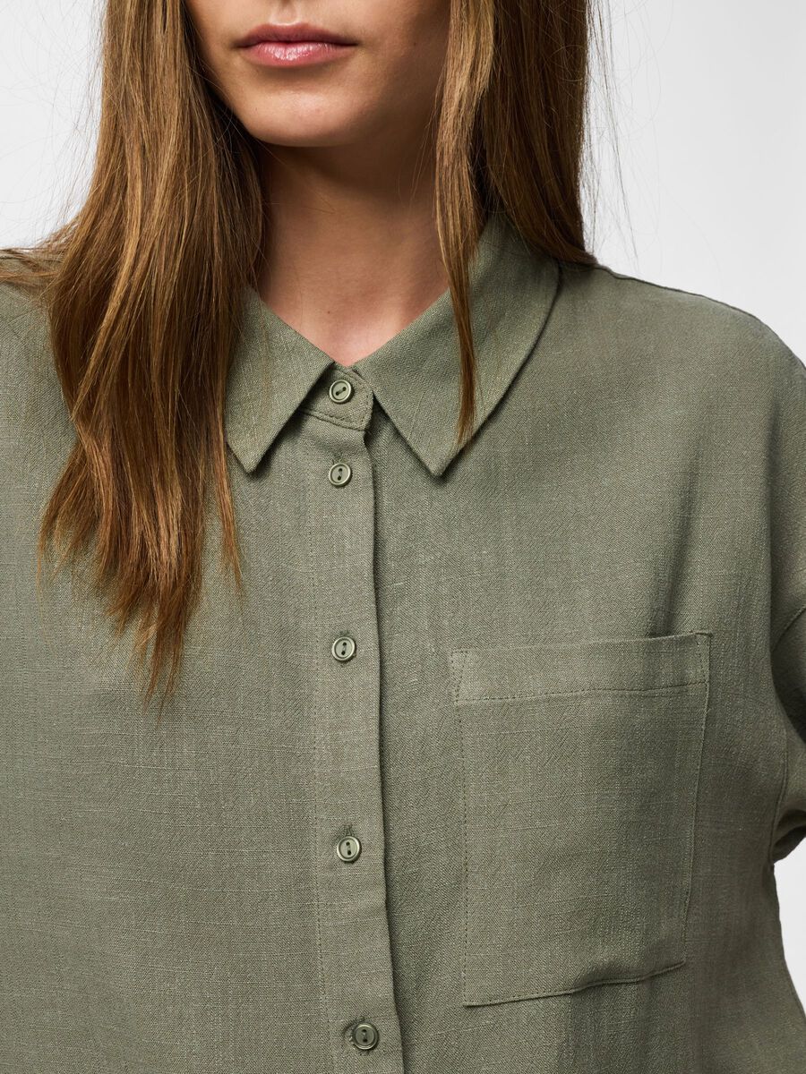 Carousel image - PCVINSTY 2/4 SHIRT, Deep Lichen Green | 4
