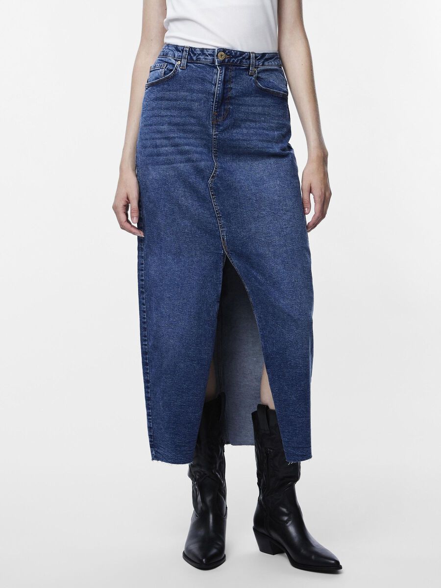 Pieces PCJESSIE JEANSKJOL, Medium Blue Denim, highres - 17150234_MediumBlueDenim_003.jpg