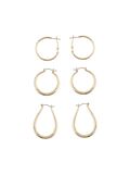 Pieces PCOONA 3-PACK RUNDA ÖRHÄNGEN, Gold Colour, highres - 17125390_GoldColour_001.jpg