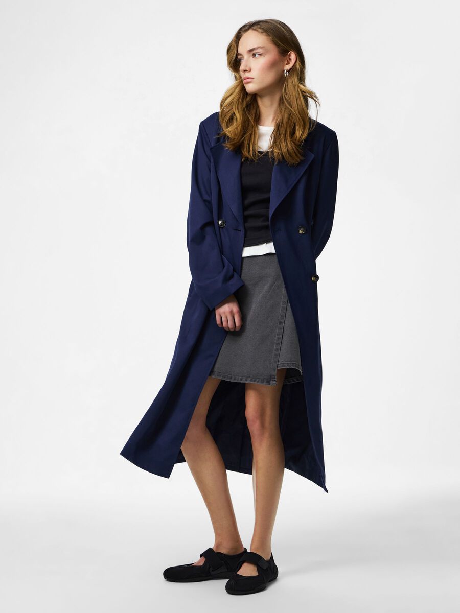 Carousel image - PCSCARLETT TRENCH, Maritime Blue | 3