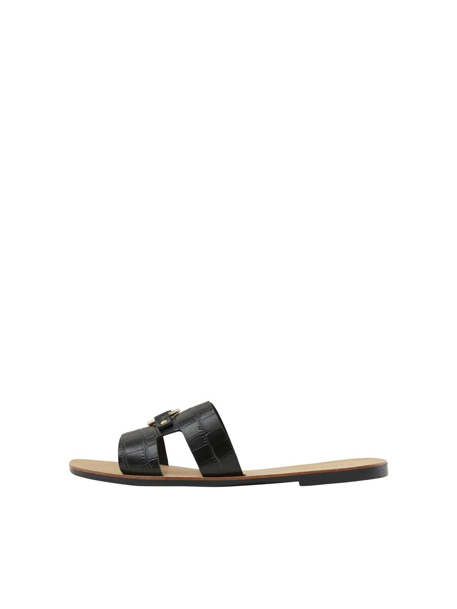 Carousel image - L&AElig;DER SANDALER, Black | 4