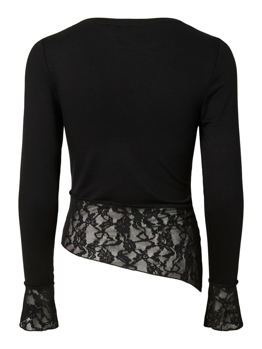 Carousel image 7 PCAUGUSTA BLONDEDETALJ LANGERMET TOPP, Black