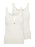 Pieces 2-PACK SLEEVELESS TOP, Cloud Dancer, highres - 17098925_CloudDancer_713673_001.jpg