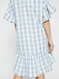 Pieces CHECKED KNEE-LENGTH DRESS, Cloud Dancer, highres - 17104691_CloudDancer_769368_007.jpg