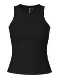 Pieces PCRUKA RIBBED TANK TOP, Black, highres - 17133673_Black_001.jpg
