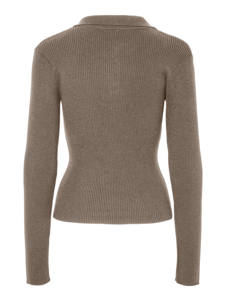 Product carousel image - PCMIRA KNITTED POLO SHIRT, Fossil | 2