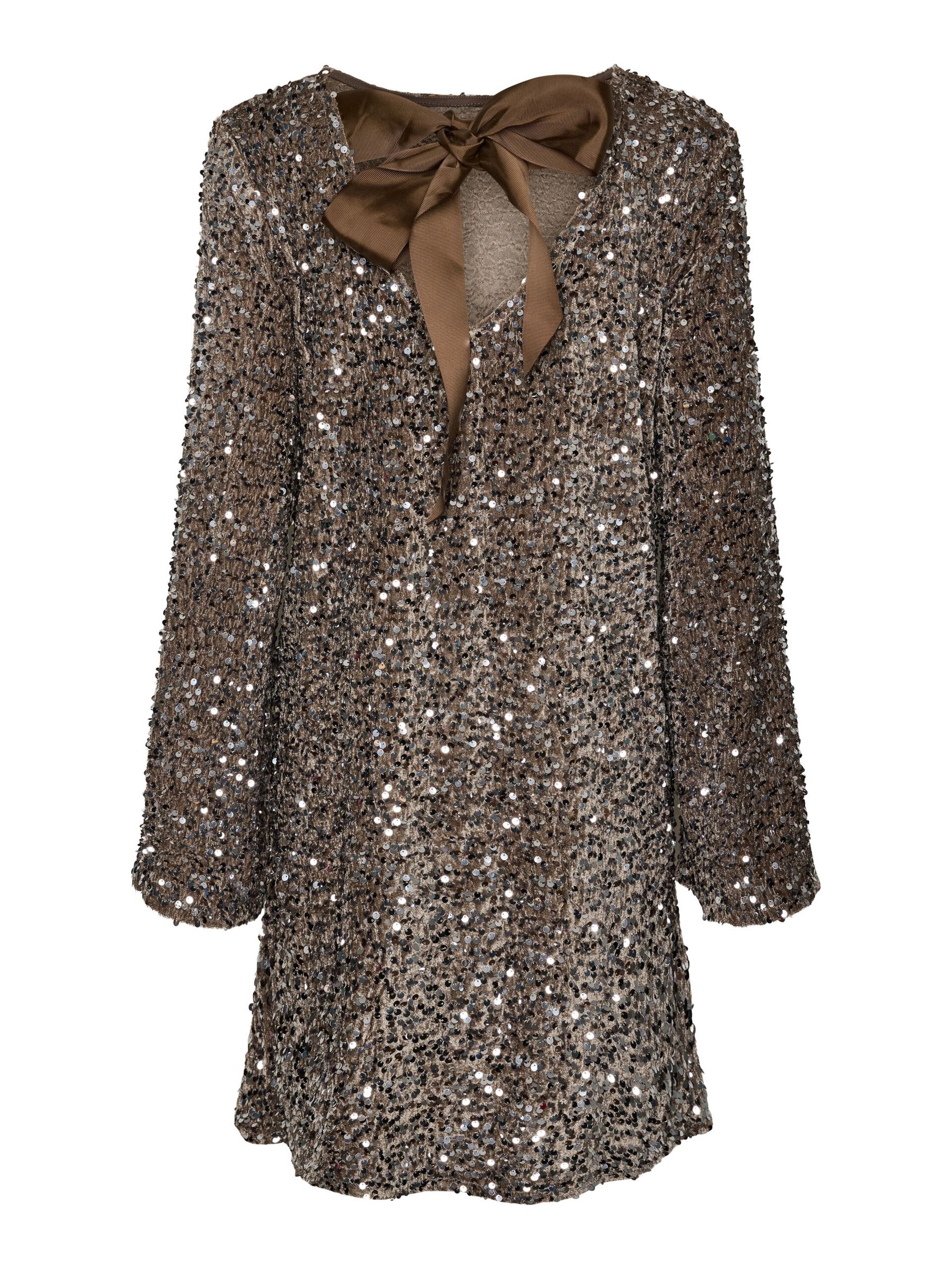 Carousel image - PCKAM - SEQUINS MINI-ROBE, Morel | 7