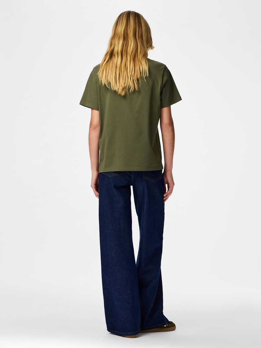 Product carousel image - PCRIA COTTON T-SHIRT, Deep Lichen Green | 2