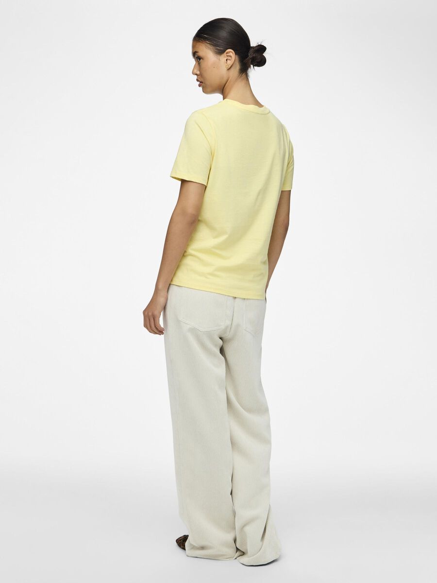 Pieces PCRIA COTTON T-SHIRT, Pale Banana, highres - 17140802_PaleBanana_004.jpg