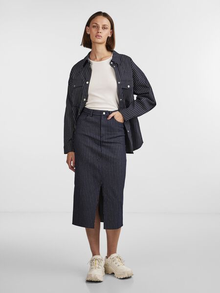 Pieces PCADELLA DENIM SKIRT, Dark Blue Denim, highres - 17148477_DarkBlueDenim_1096646_005.jpg
