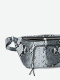 Pieces FAUX SNAKE PRINTED BUM BAG, Black, highres - 17097725_Black_005.jpg