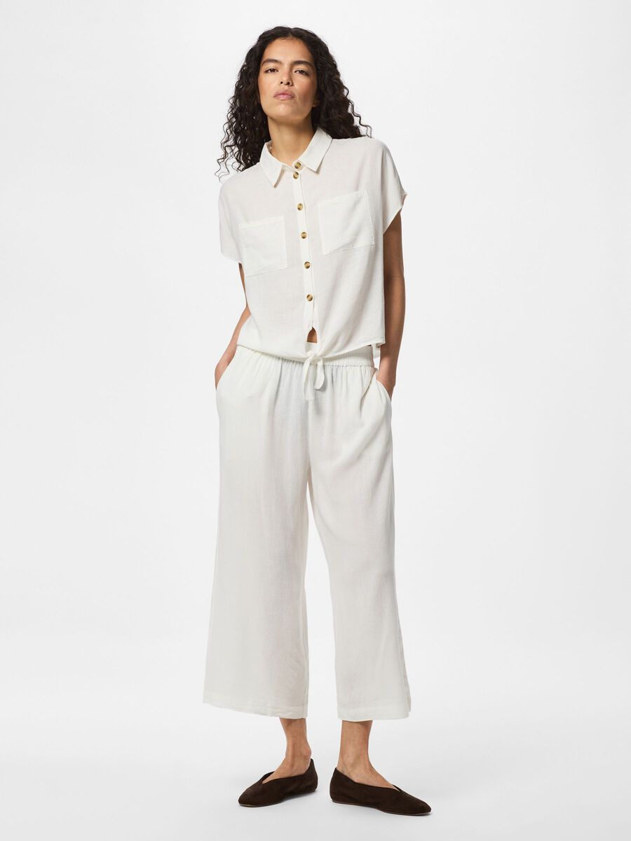 Carousel image - CAMICIA A MANICHE CORTE, Bright White | 5