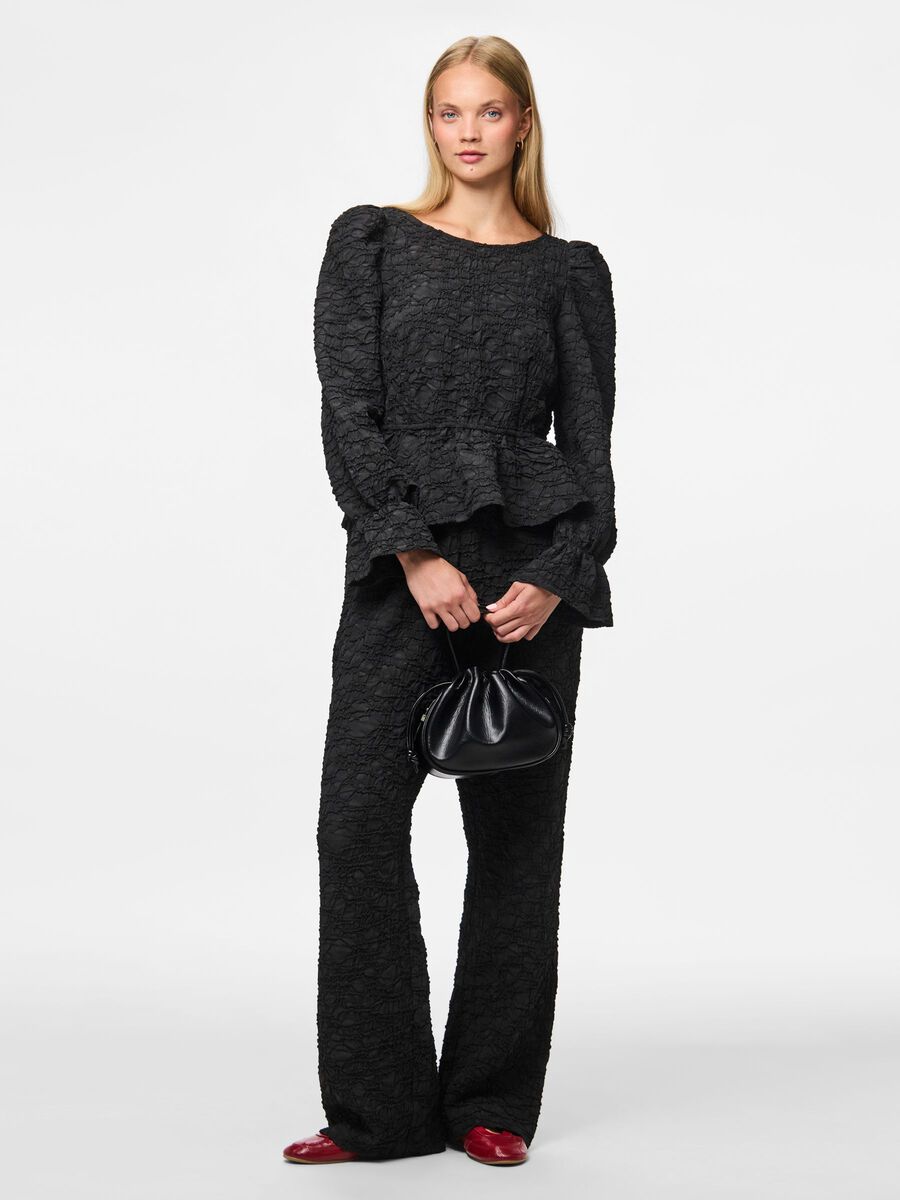 Carousel image - PCMOLLY HW WIDE-LEG BROEK, Black | 5