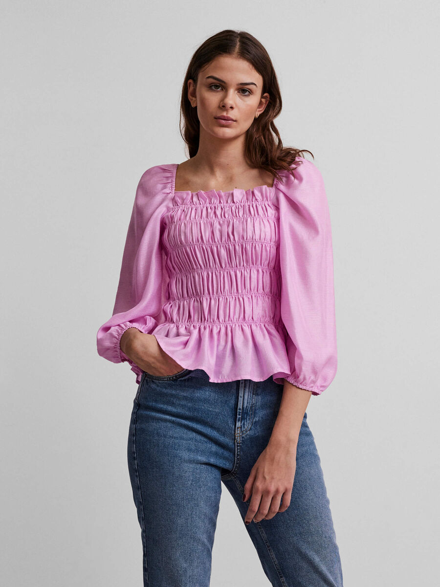 Pieces PCELVINE BLOUSE, Pastel Lavender, highres - 17117583_PastelLavender_003.jpg