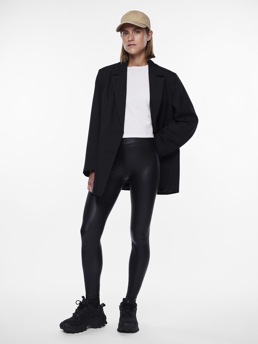 Pieces PCNEW SHINY HW LEGGINGS, Black, highres - 17058457_Black_005.jpg