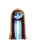 Pieces STRIPED KNITTED SCARF, Tannin, highres - 17098046_Tannin_001.jpg