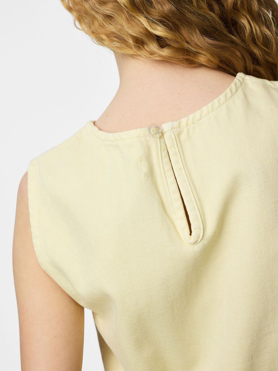 Carousel image - PCSKY DENIM VEST, French Vanilla | 4