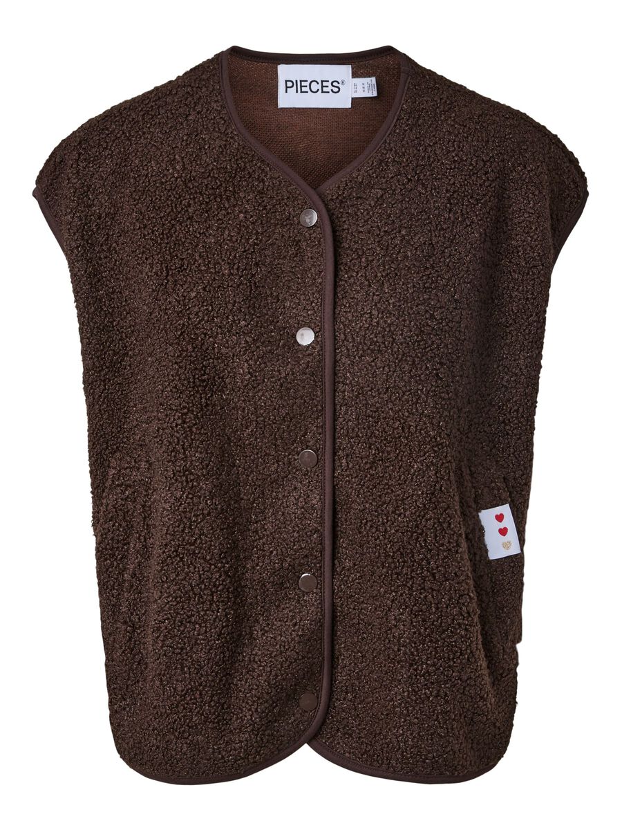 Product carousel image 2 PCKATTY TEDDY  VEST, Hot Fudge