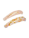 Pieces 2-PACK MARBLE LOOK HAIR CLIPS, Gold Colour, highres - 17101241_GoldColour_736094_001.jpg