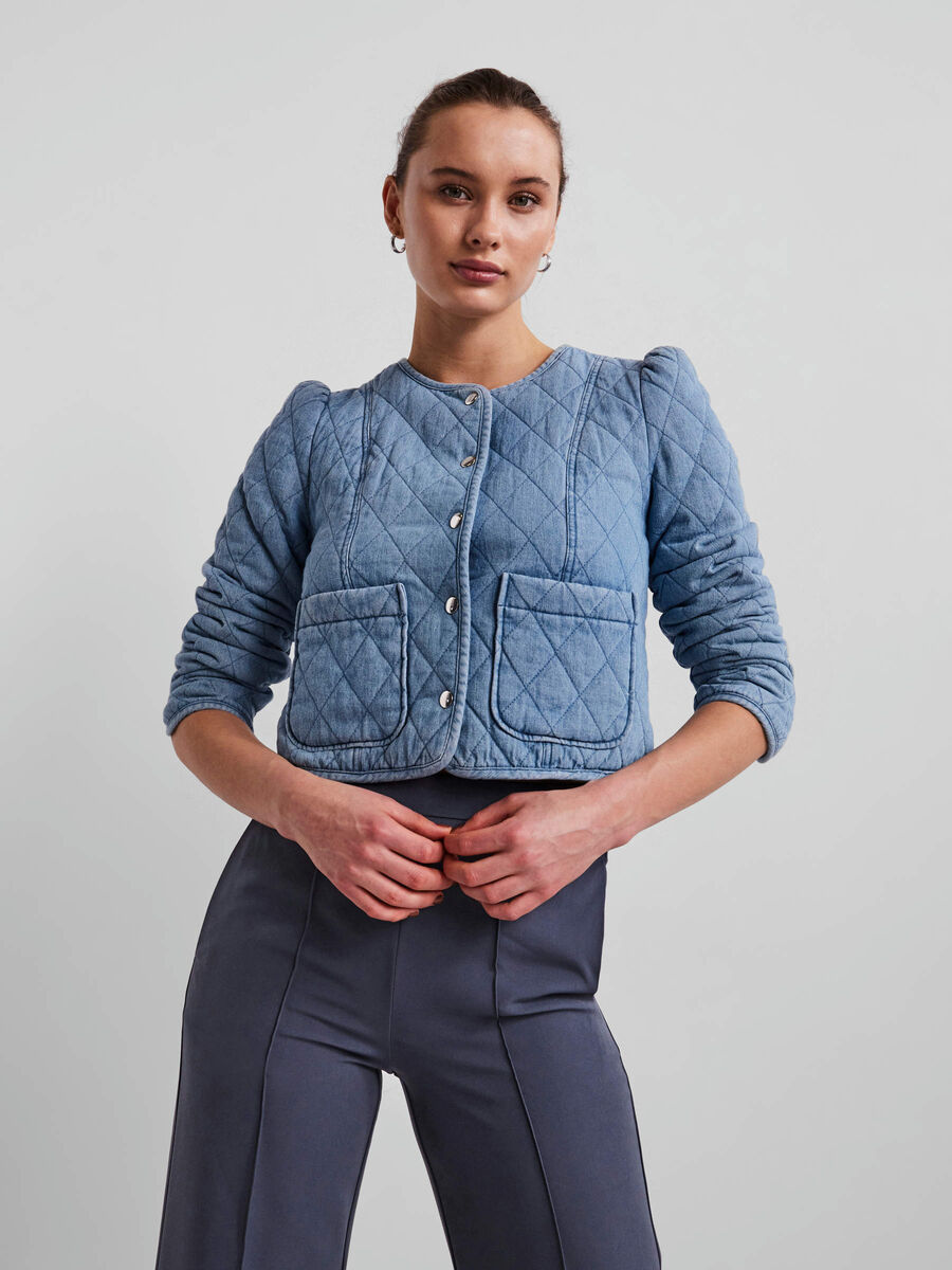 Pieces PCEDDY QUILTET JAKKE, Light Blue Denim, highres - 17122834_LightBlueDenim_003.jpg