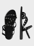 Pieces STUDDED SUEDE SANDALS, Black, highres - 17087365_Black_005.jpg