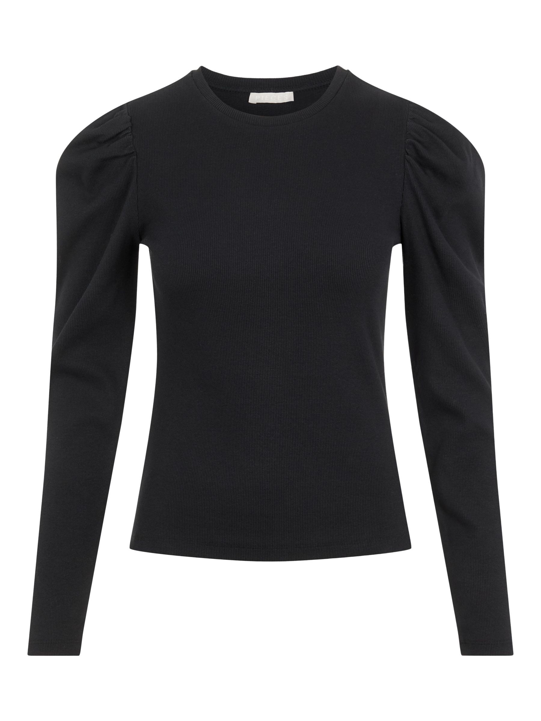 Puff shoulder top long sleeve top
