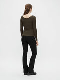 Pieces BUTTON-FRONT RIBBED TOP, Black Olive, highres - 17101437_BlackOlive_004.jpg