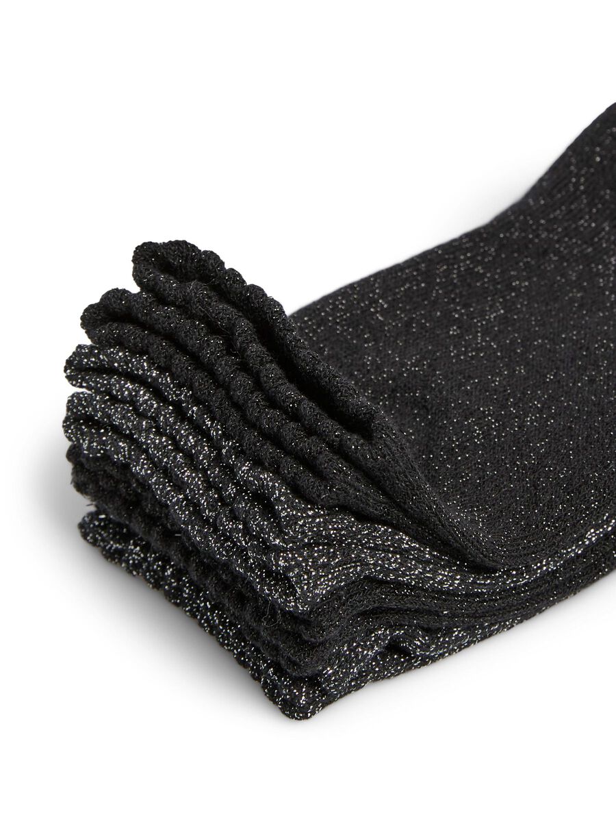 Pieces PCSEBBY 4-PACK GLITTER STRUMPOR, Black, highres - 17155462_Black_1162351_003.jpg