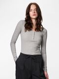 Product image thumbnail - PCKITTE  LONG-SLEEVED T-SHIRT, Medium Grey Melange | 1