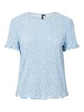 Pieces PCFLORA T-SHIRT, Cashmere Blue, highres - 17155404_CashmereBlue_1169658_001.jpg