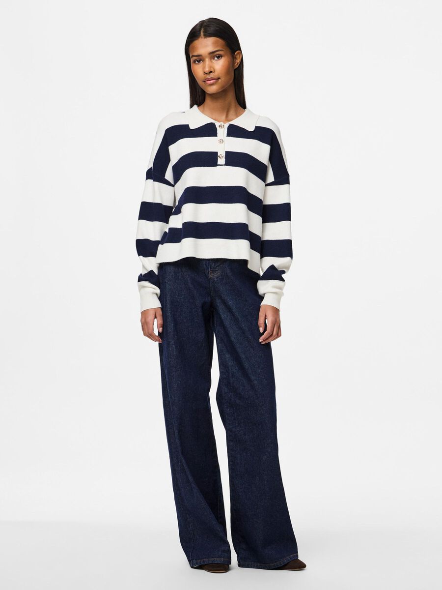 Carousel image - PCJASSY  LONG-SLEEVED POLO, Maritime Blue | 3