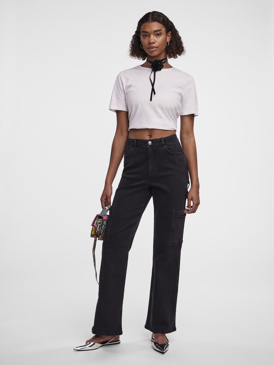 Pieces PANTALONI CARGO, Black Denim, highres - 17143196_BlackDenim_005.jpg