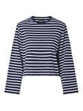 Pieces PCFIONA MED SKULDERPUDER STRIBET TOP, Maritime Blue, highres - 17157733_MaritimeBlue_1183425_001.jpg