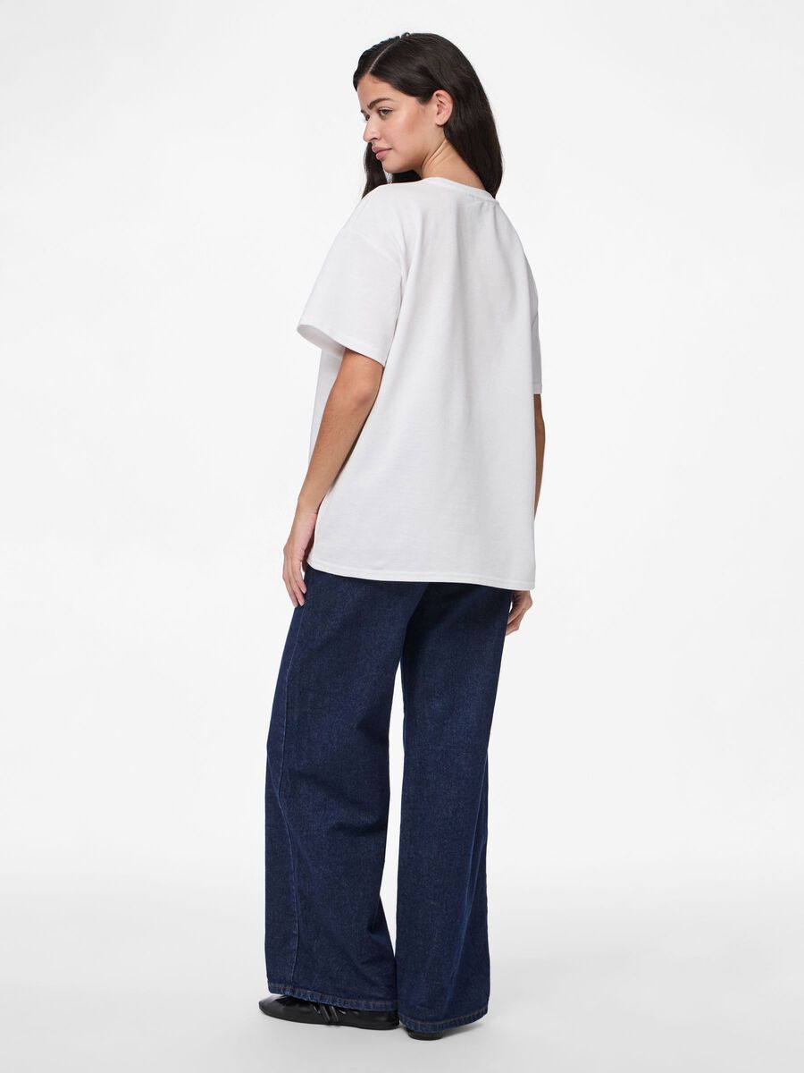 Product carousel image - PCSKYLAR OVERSIZED T-SHIRT, Bright White | 2