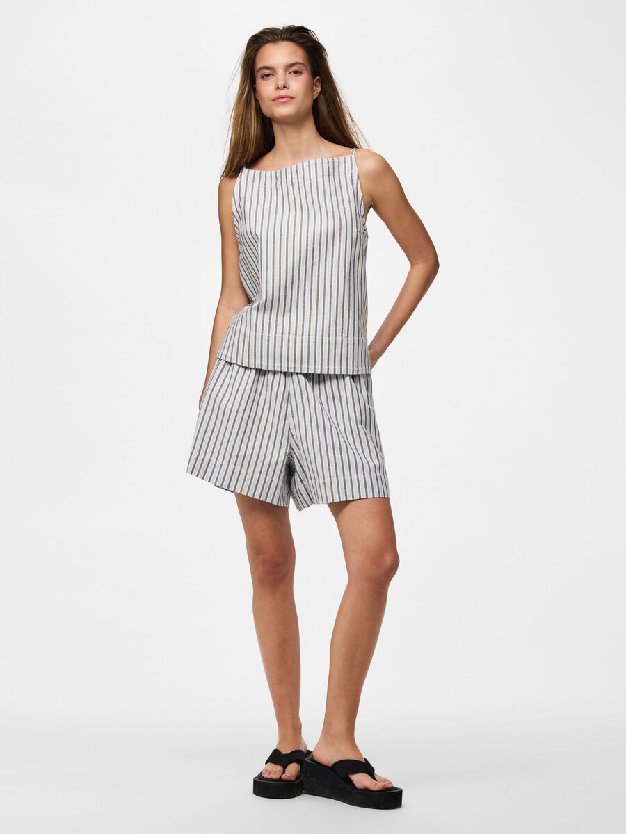 Product carousel image - PCBILLO SQUARE DENIM TOP, Cashmere Blue | 1
